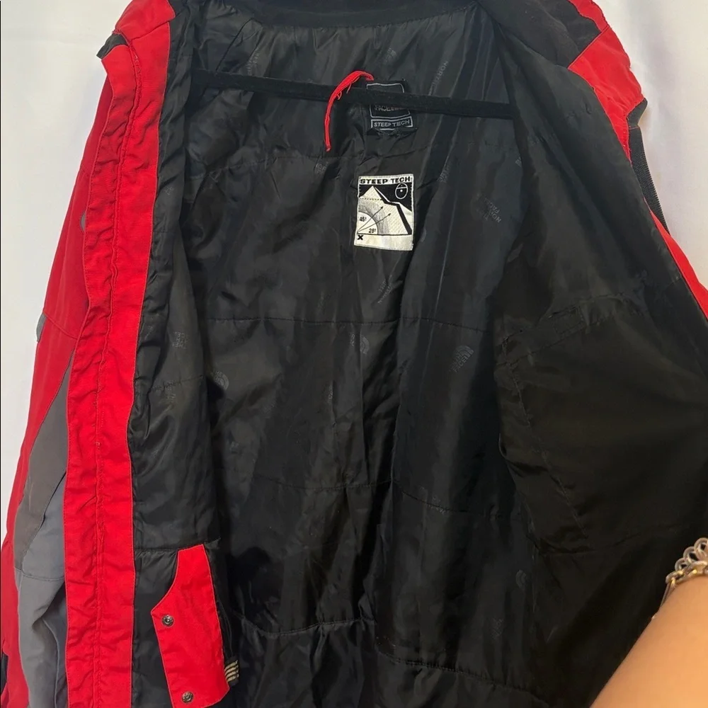 The North Face Mens VTG Steep Tech Vibrant Red and Grey Jacket Size Large